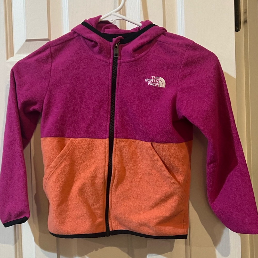 Kids’ Glacier Full-Zip Hoodie, Kids 5T Hot pink and orange